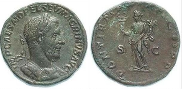 Macrino Sesterzio Felicitas 217-218 d.C. (Roma)
