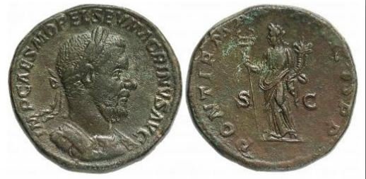 Macrino Sesterzio Felicitas 217-218 d.C. (Roma)