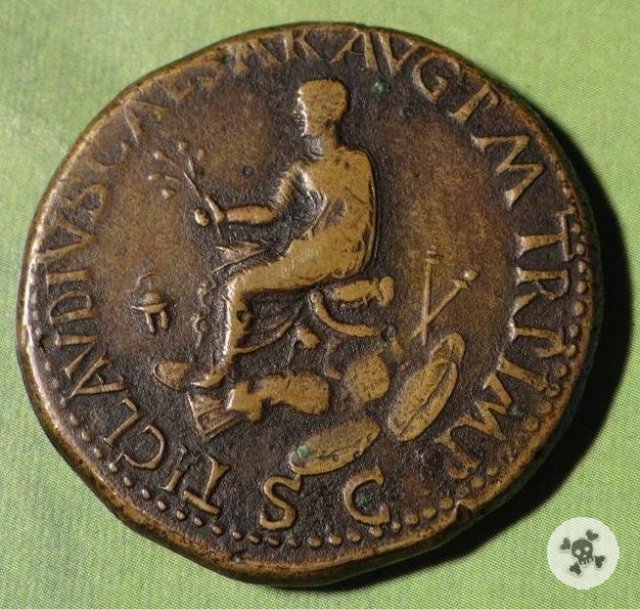 Nero Claudio Druso sesterzio 41-50 d.C. (Roma)